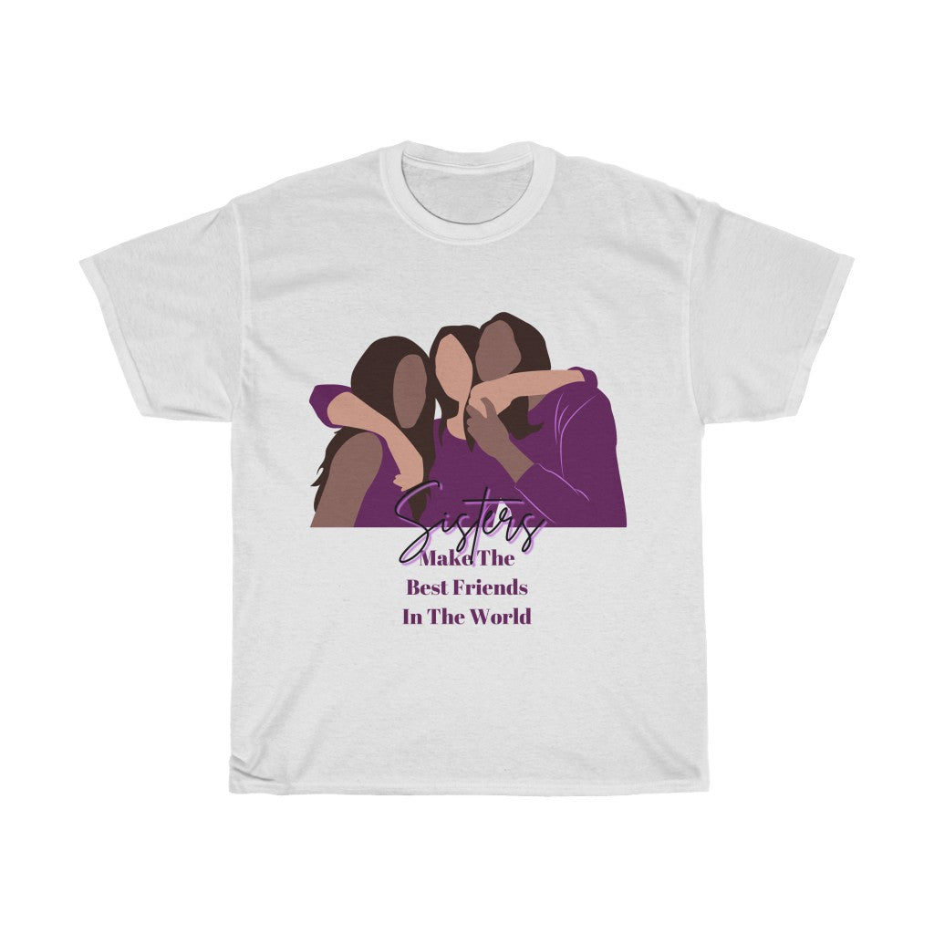 Sisters are Best Friends Purple Unisex Heavy Cotton Tee