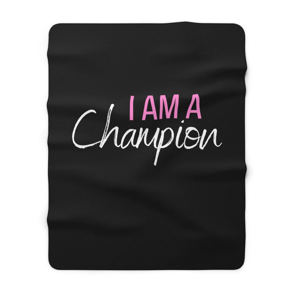 Champion - Black Sherpa Fleece Blanket