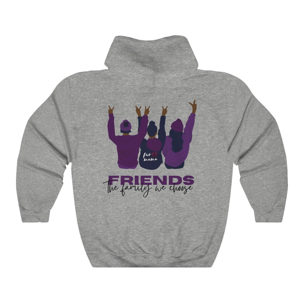 Friends are Family Purple Unisex Heavy Blend™ Hooded Sweatshirt