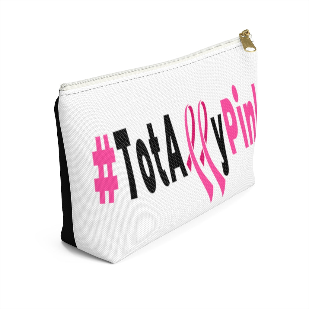 #TotAllyPink Black Accessory Pouch w T-bottom