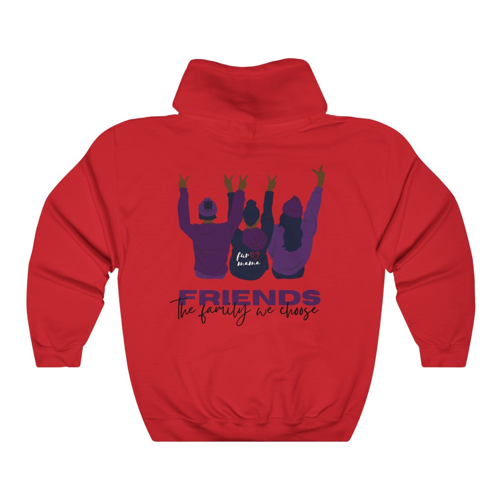 Friends are Family Purple Unisex Heavy Blend™ Hooded Sweatshirt