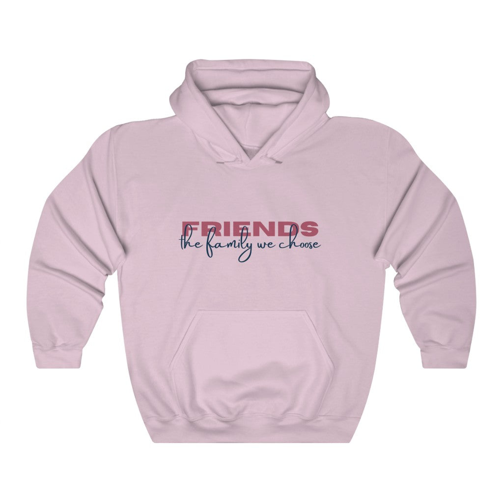 Friends are Family Pink Unisex Heavy Blend™ Hooded Sweatshirt