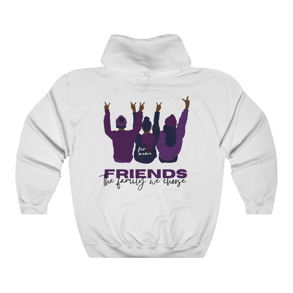 Friends are Family Purple Unisex Heavy Blend™ Hooded Sweatshirt