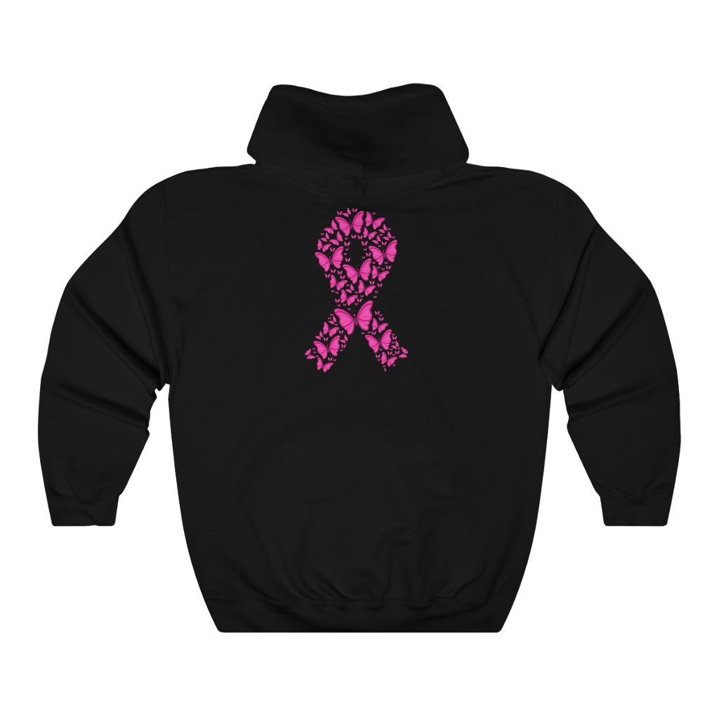 Pink Ribbon Butterfly Unisex Heavy Blend™ Hooded Sweatshirt