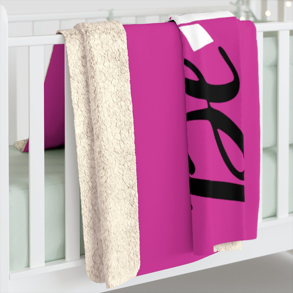 Believe - Pink Sherpa Fleece Blanket