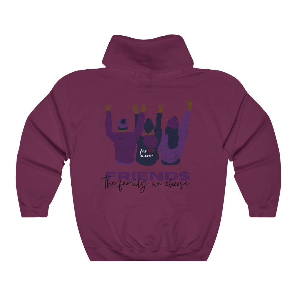 Friends are Family Purple Unisex Heavy Blend™ Hooded Sweatshirt