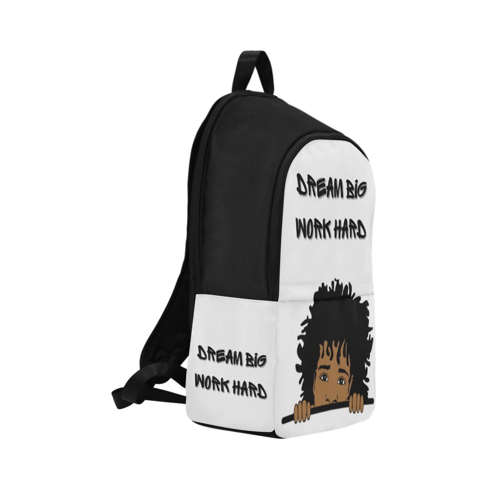 Dream Big, Work Hard Fabric Backpack