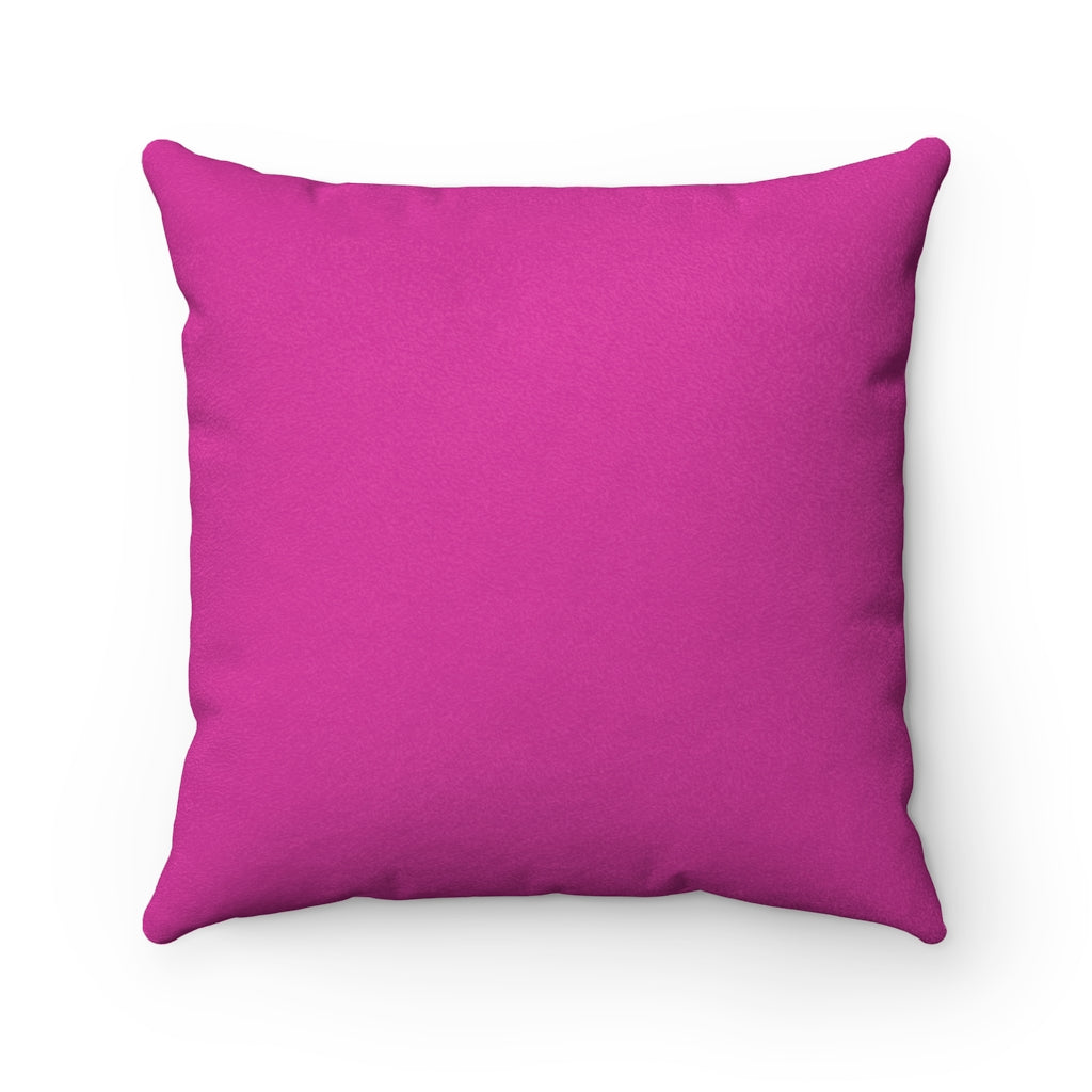 Believe Faux Suede Square Pillow