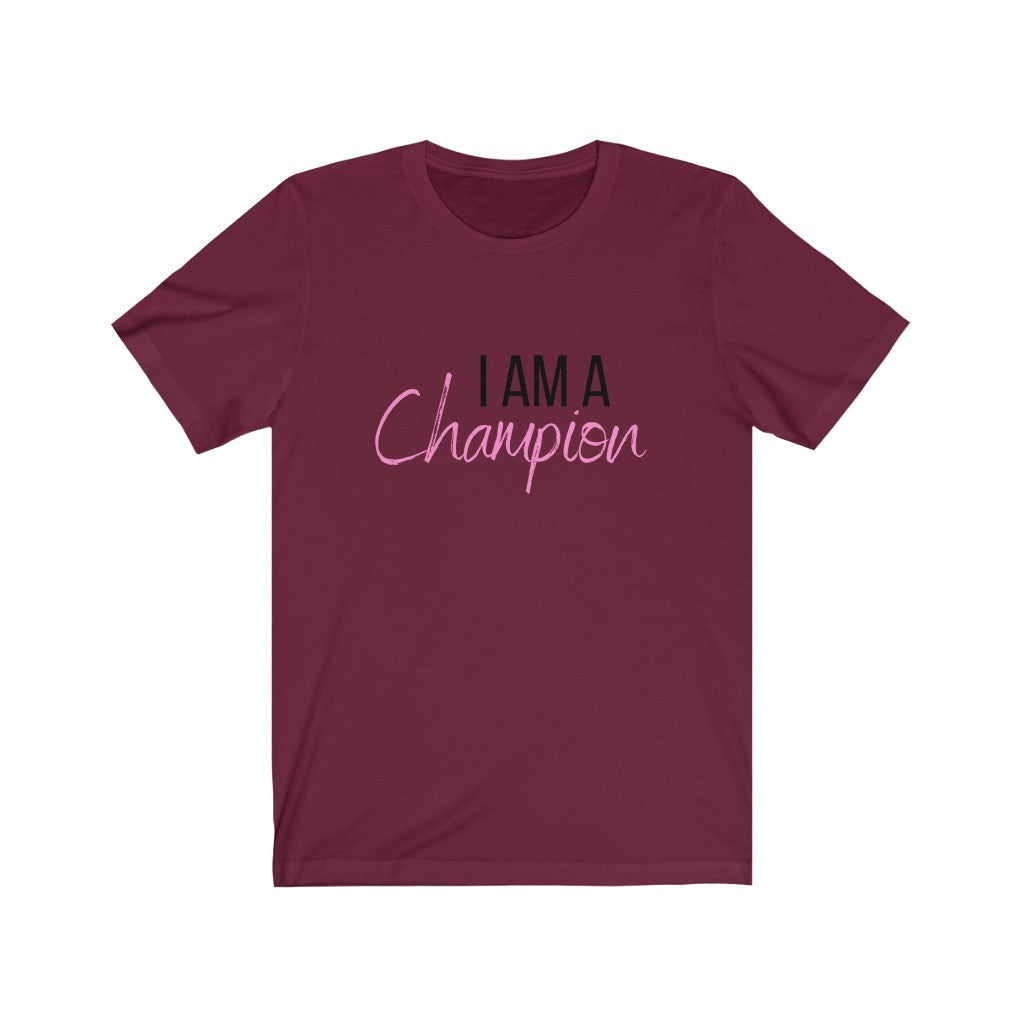 Pink Champion Unisex Jersey Short Sleeve Tee