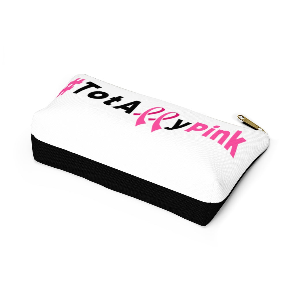 #TotAllyPink Black Accessory Pouch w T-bottom