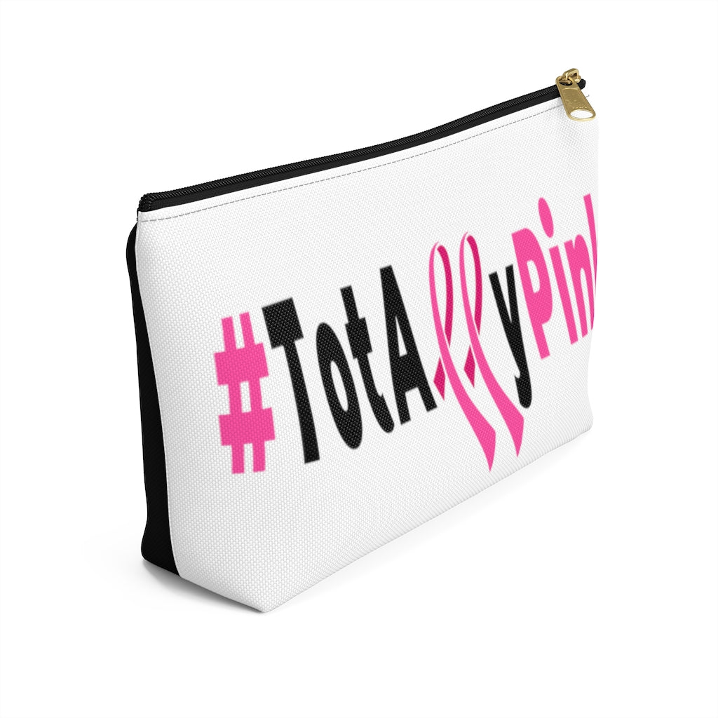 #TotAllyPink Black Accessory Pouch w T-bottom