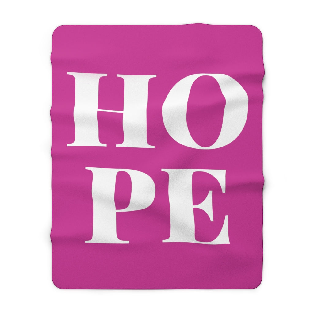 Pink Hope Sherpa Fleece Blanket