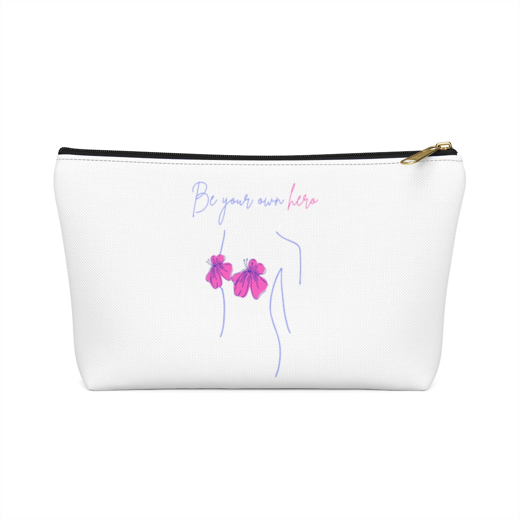 Pink Hero Periwinkle Accessory Pouch w T-bottom