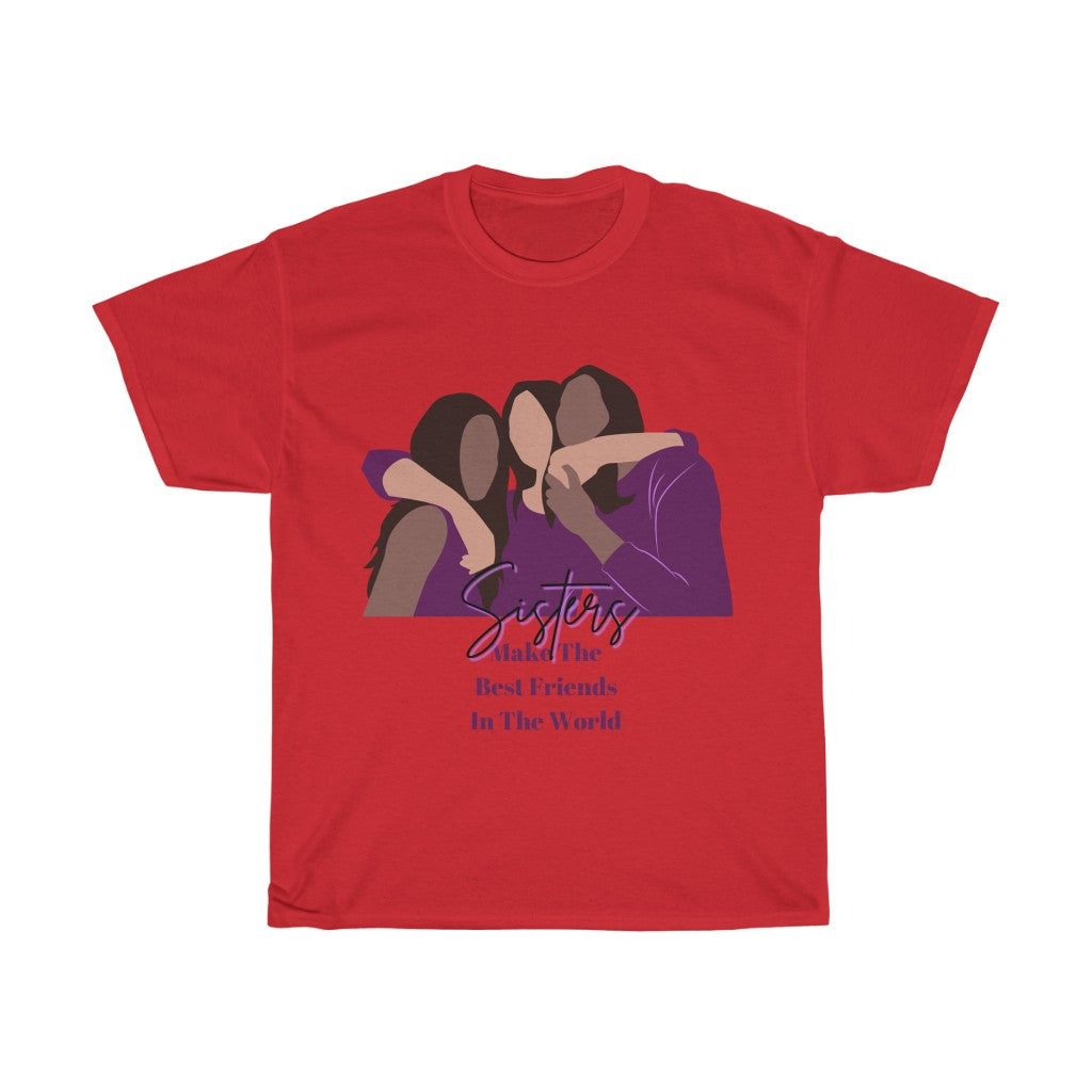 Sisters are Best Friends Purple Unisex Heavy Cotton Tee