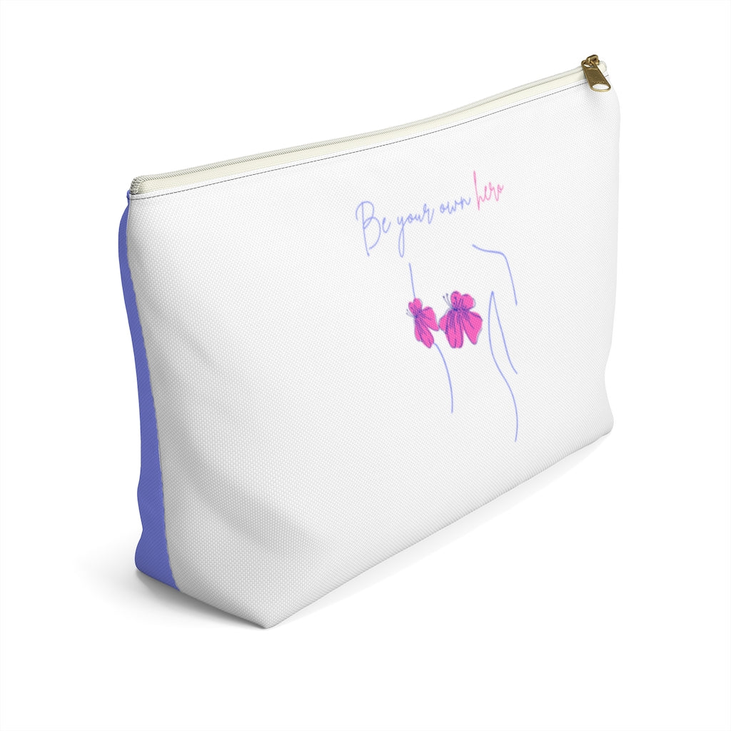 Pink Hero Periwinkle Accessory Pouch w T-bottom