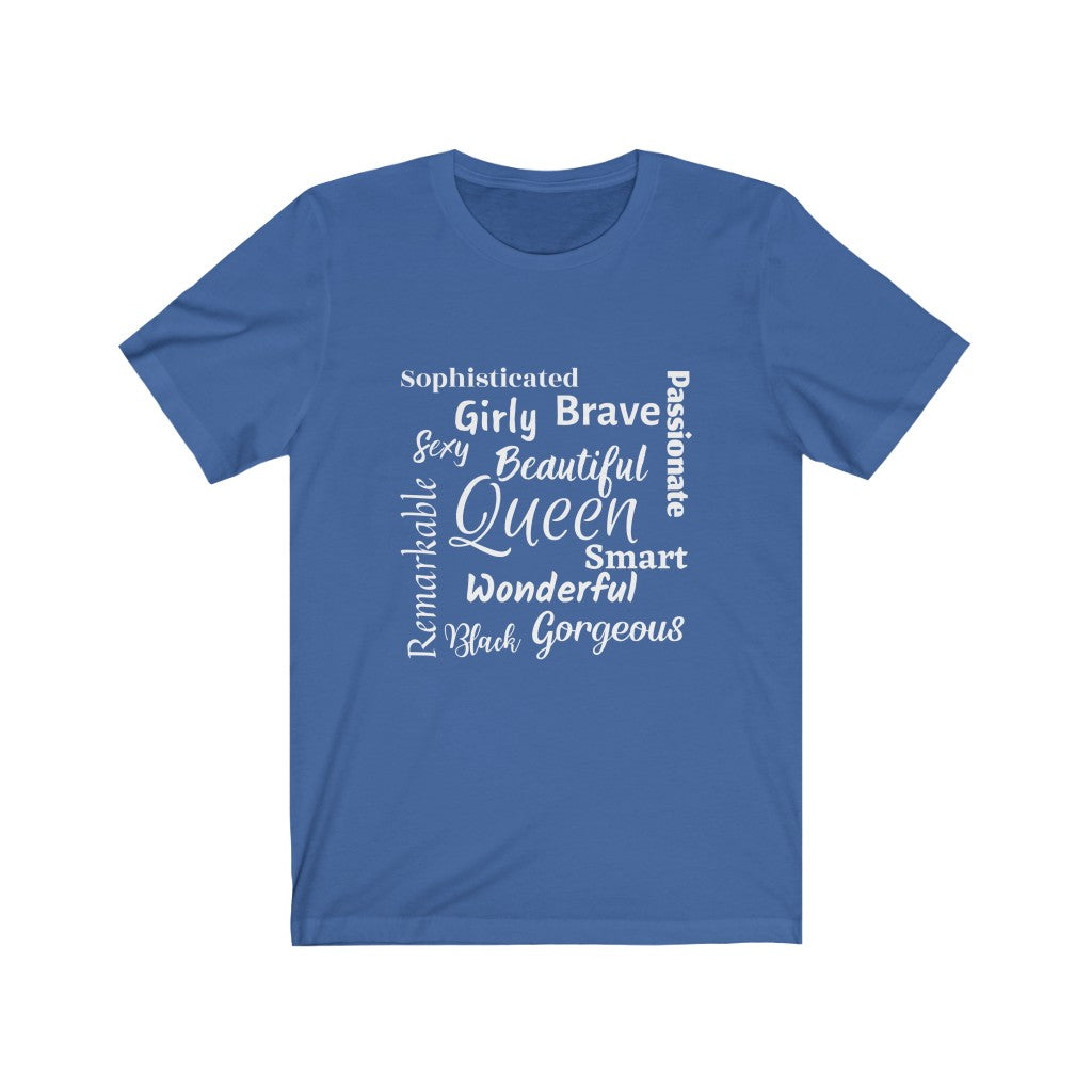 Royal Queen Typography Unisex Jersey Short Sleeve Tee