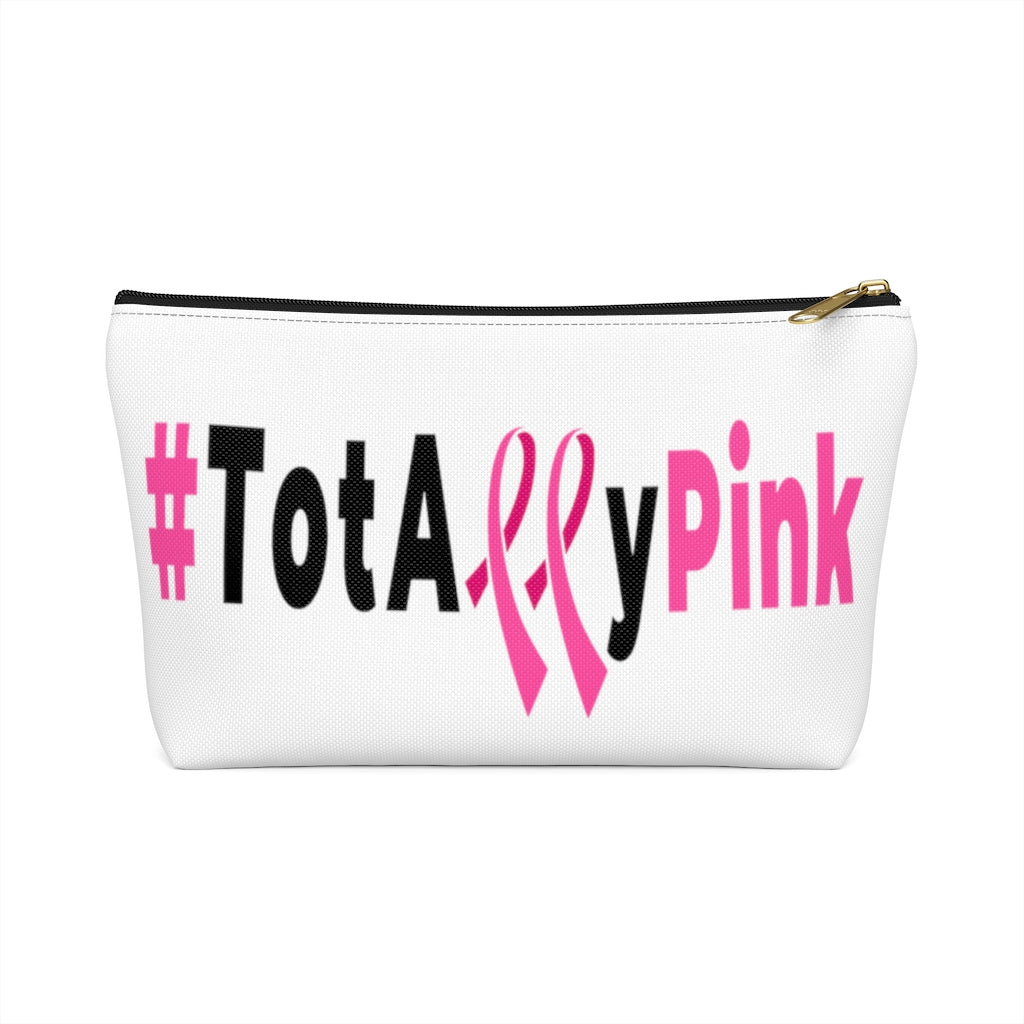 #TotAllyPink Black Accessory Pouch w T-bottom