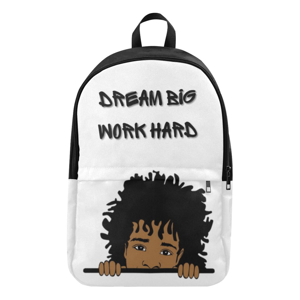 Dream Big, Work Hard Fabric Backpack