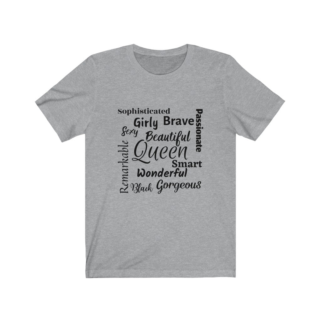 Royal Queen Typography Unisex Jersey Short Sleeve Tee