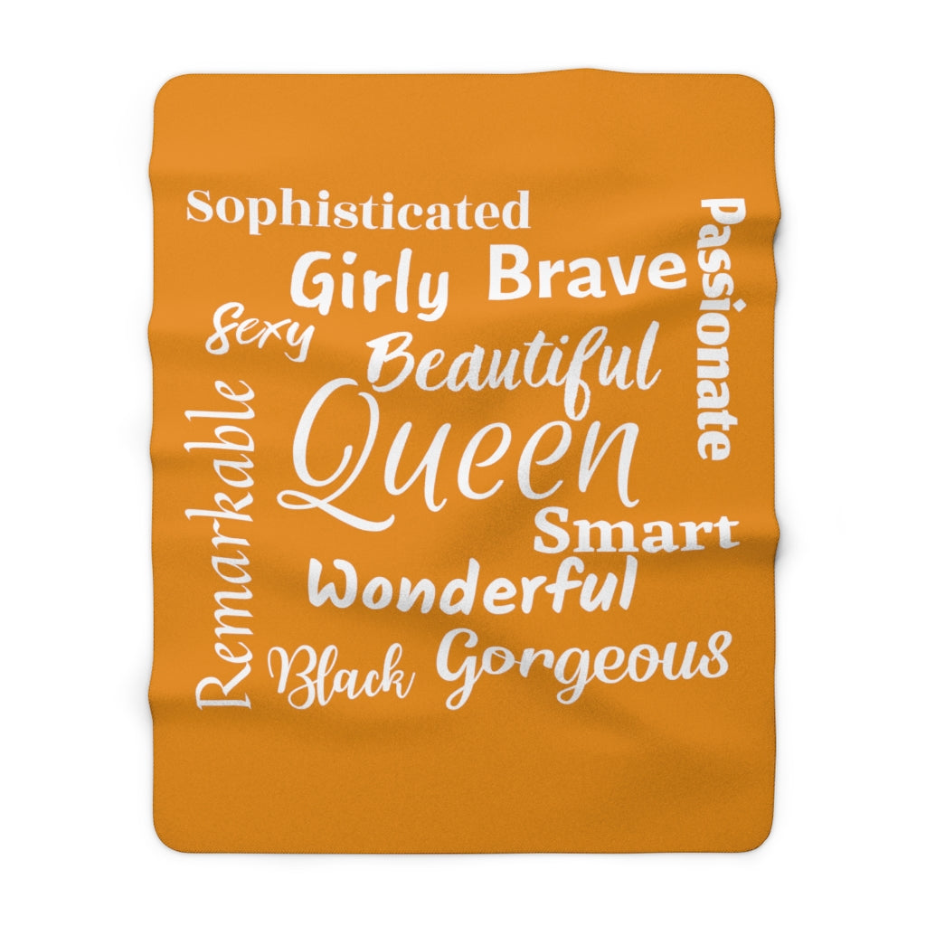 Royal Queen Orange Sherpa Fleece Blanket