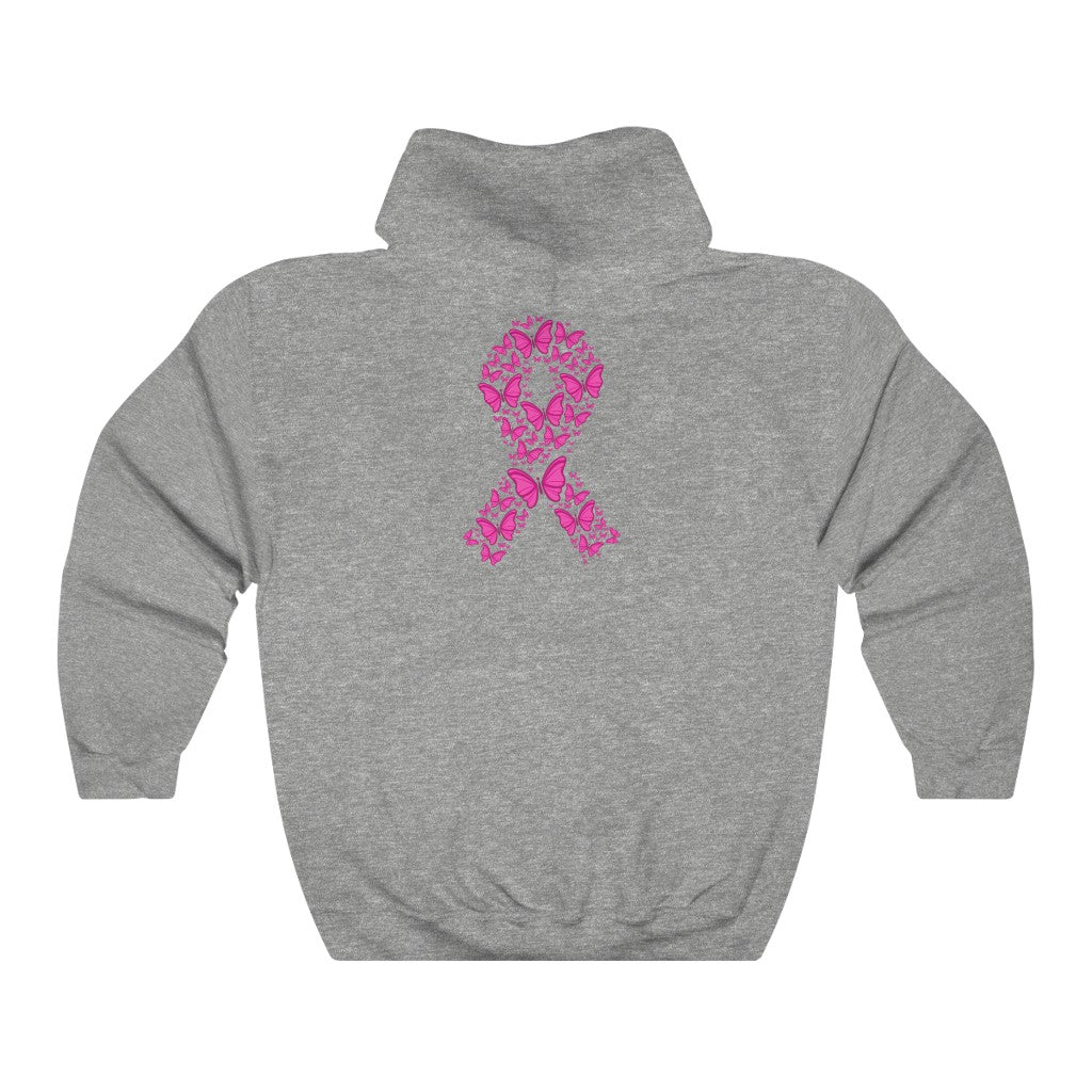 Pink Ribbon Butterfly Unisex Heavy Blend™ Hooded Sweatshirt