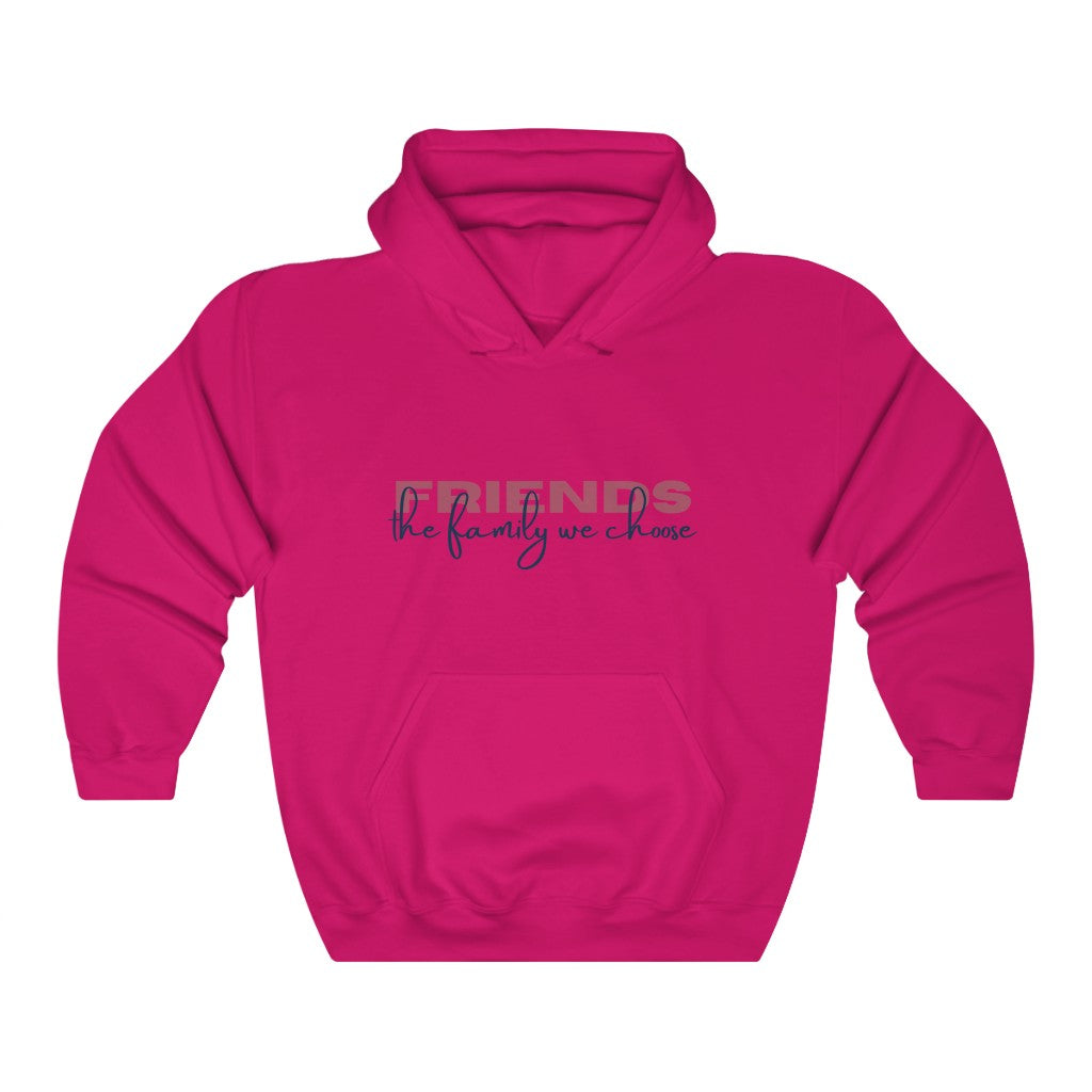 Friends are Family Pink Unisex Heavy Blend™ Hooded Sweatshirt