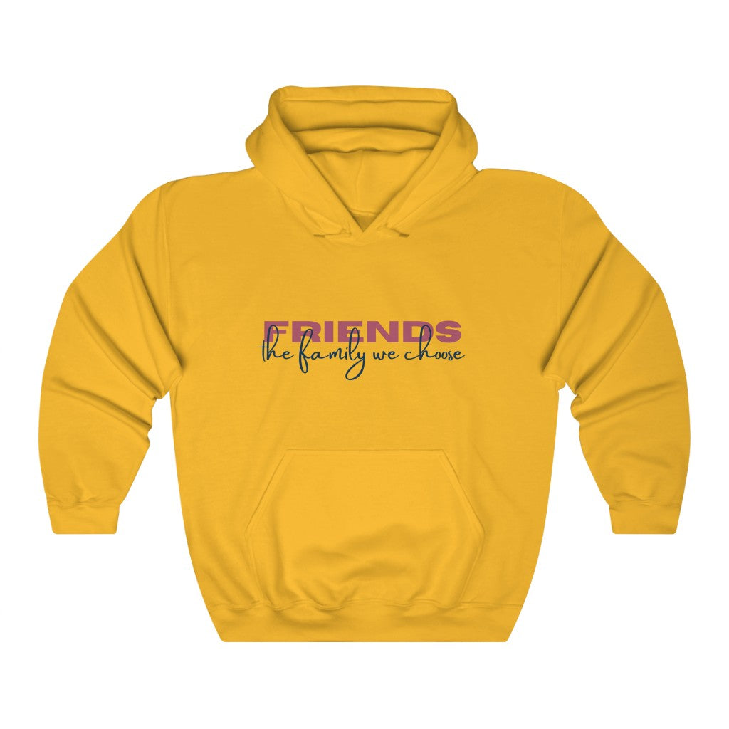 Friends are Family Pink Unisex Heavy Blend™ Hooded Sweatshirt