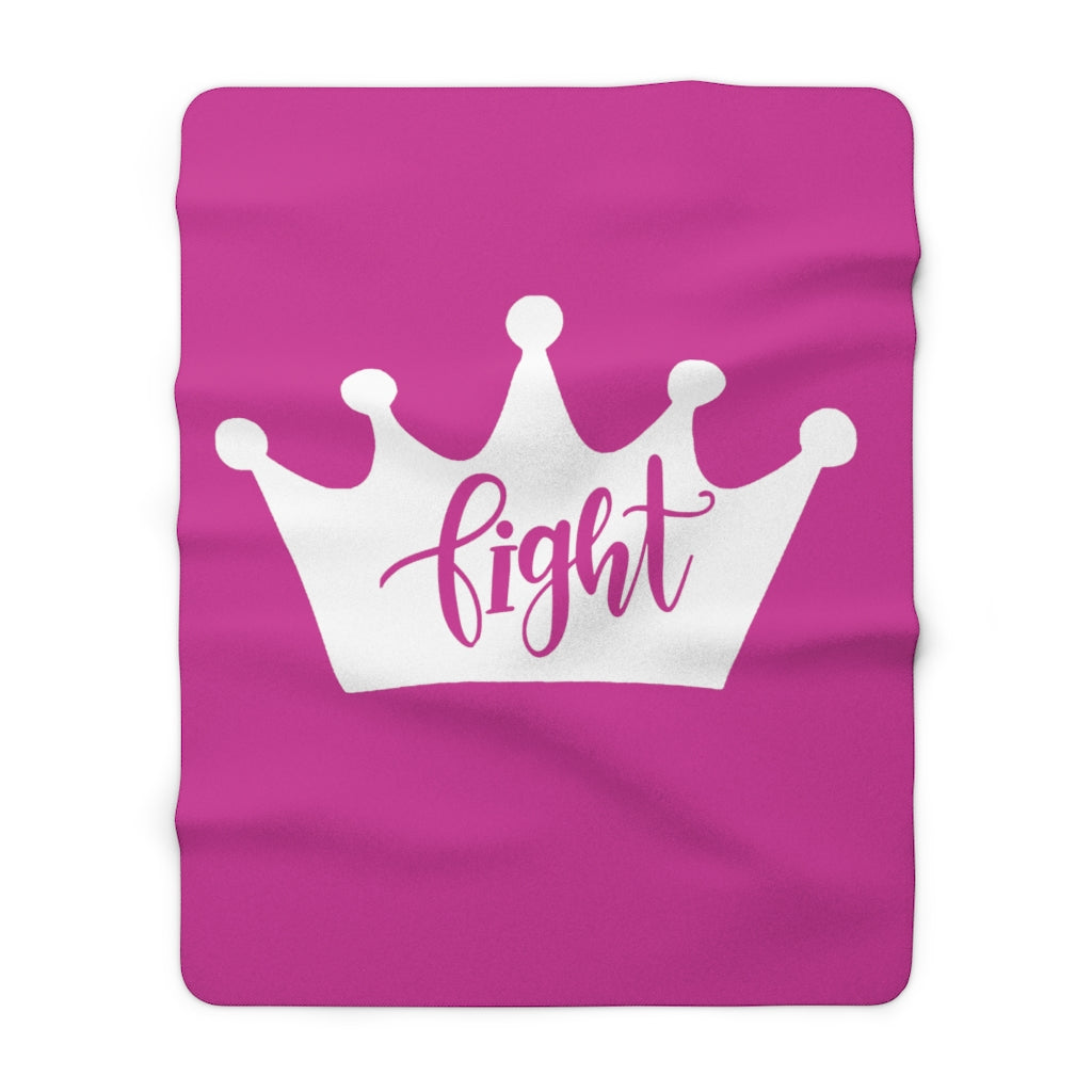 Fighting Queen Sherpa Fleece Blanket