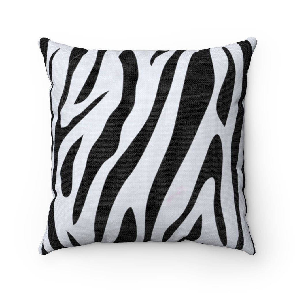 Zebra Stiletto Polyester Square Pillow