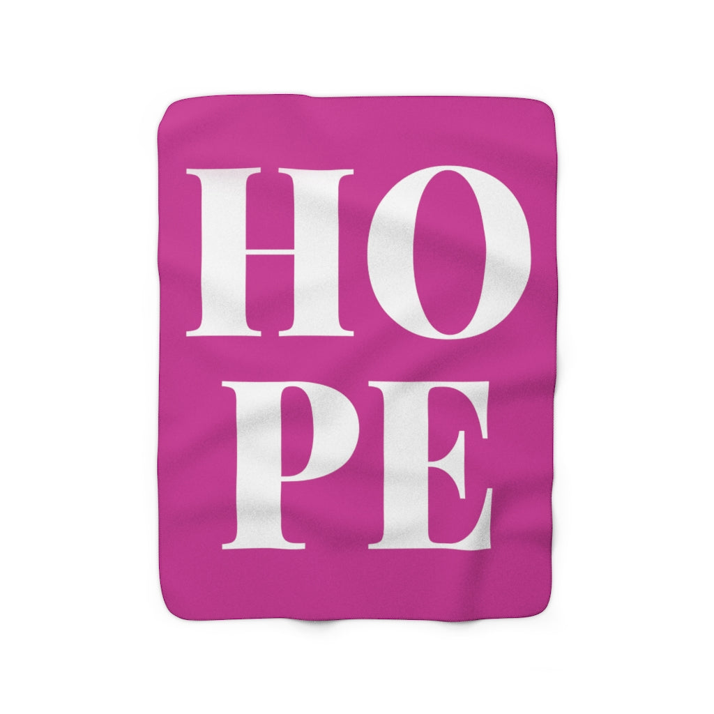 Pink Hope Sherpa Fleece Blanket