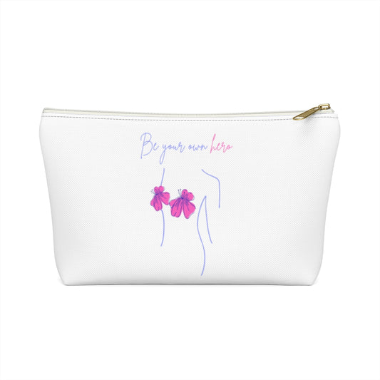 Pink Hero Periwinkle Accessory Pouch w T-bottom