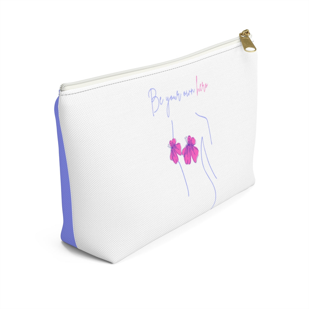 Pink Hero Periwinkle Accessory Pouch w T-bottom