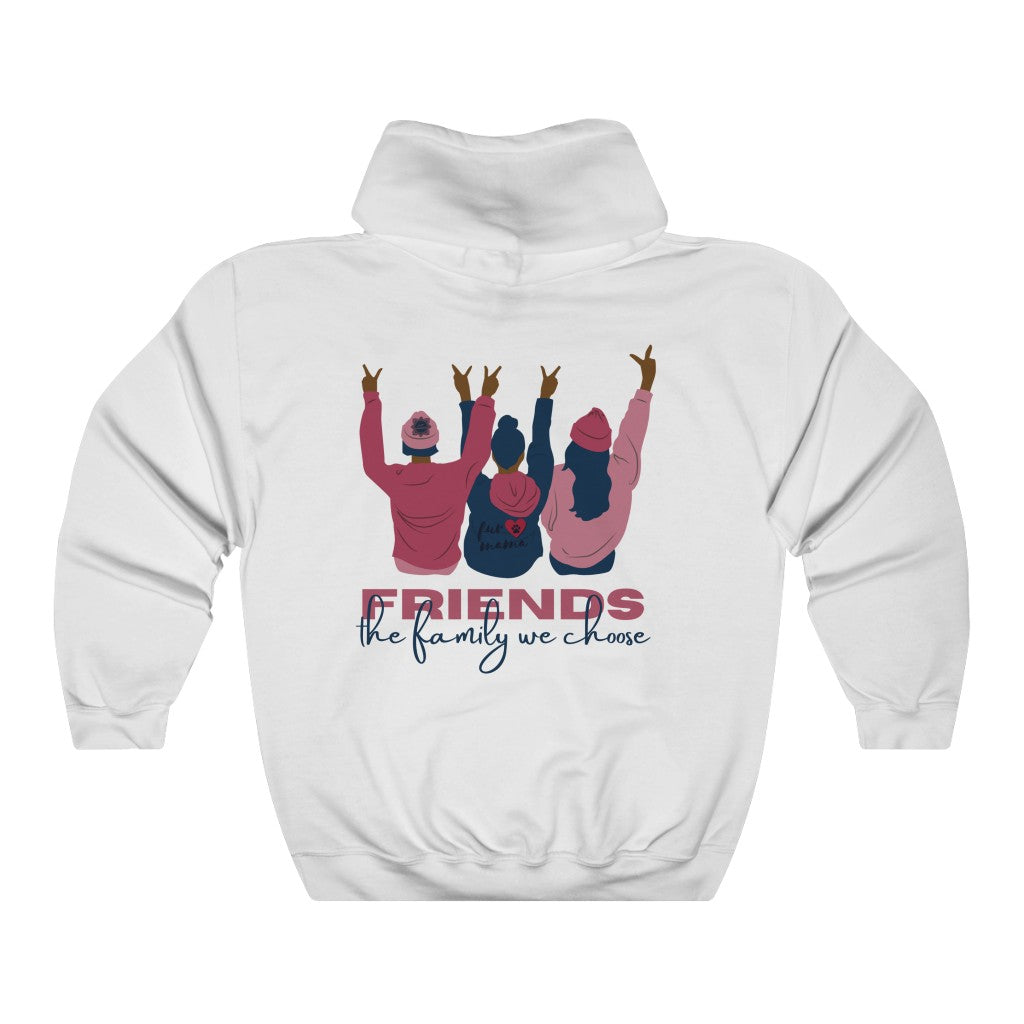 Friends are Family Pink Unisex Heavy Blend™ Hooded Sweatshirt