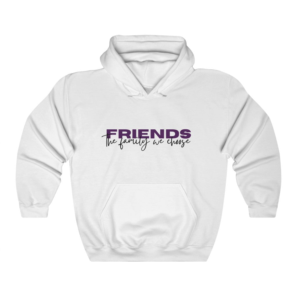 Friends are Family Purple Unisex Heavy Blend™ Hooded Sweatshirt