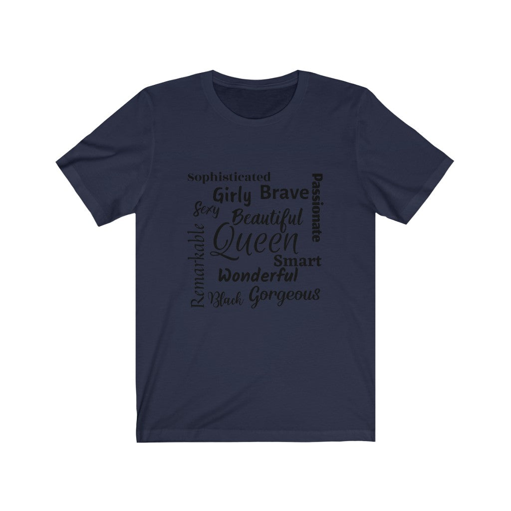 Royal Queen Typography Unisex Jersey Short Sleeve Tee