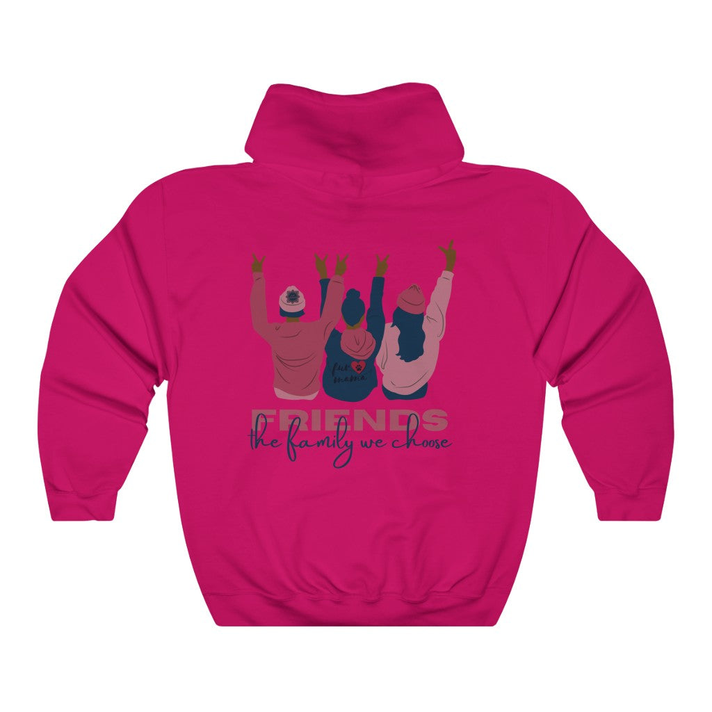 Friends are Family Pink Unisex Heavy Blend™ Hooded Sweatshirt