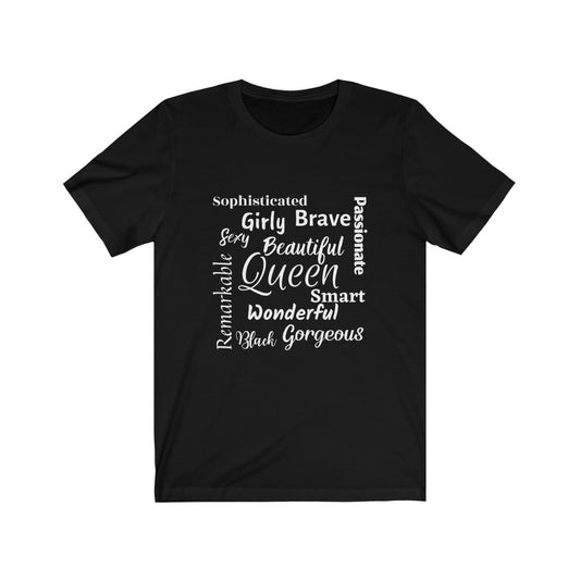 Royal Queen Typography Unisex Jersey Short Sleeve Tee
